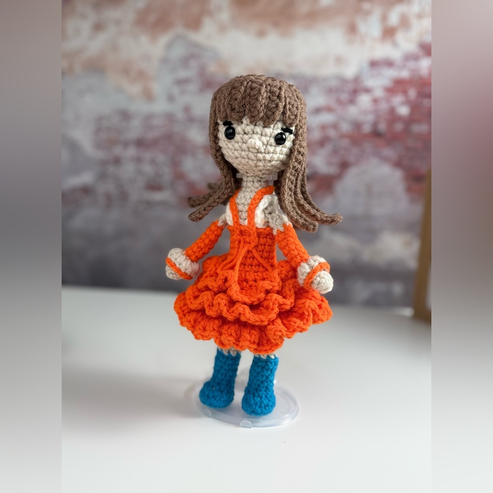 Handcrafted Emily in Paris Crochet Amigurumi Doll